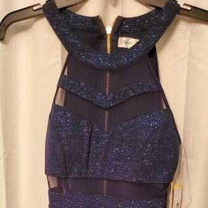 Navy Blue Sparkling Dress